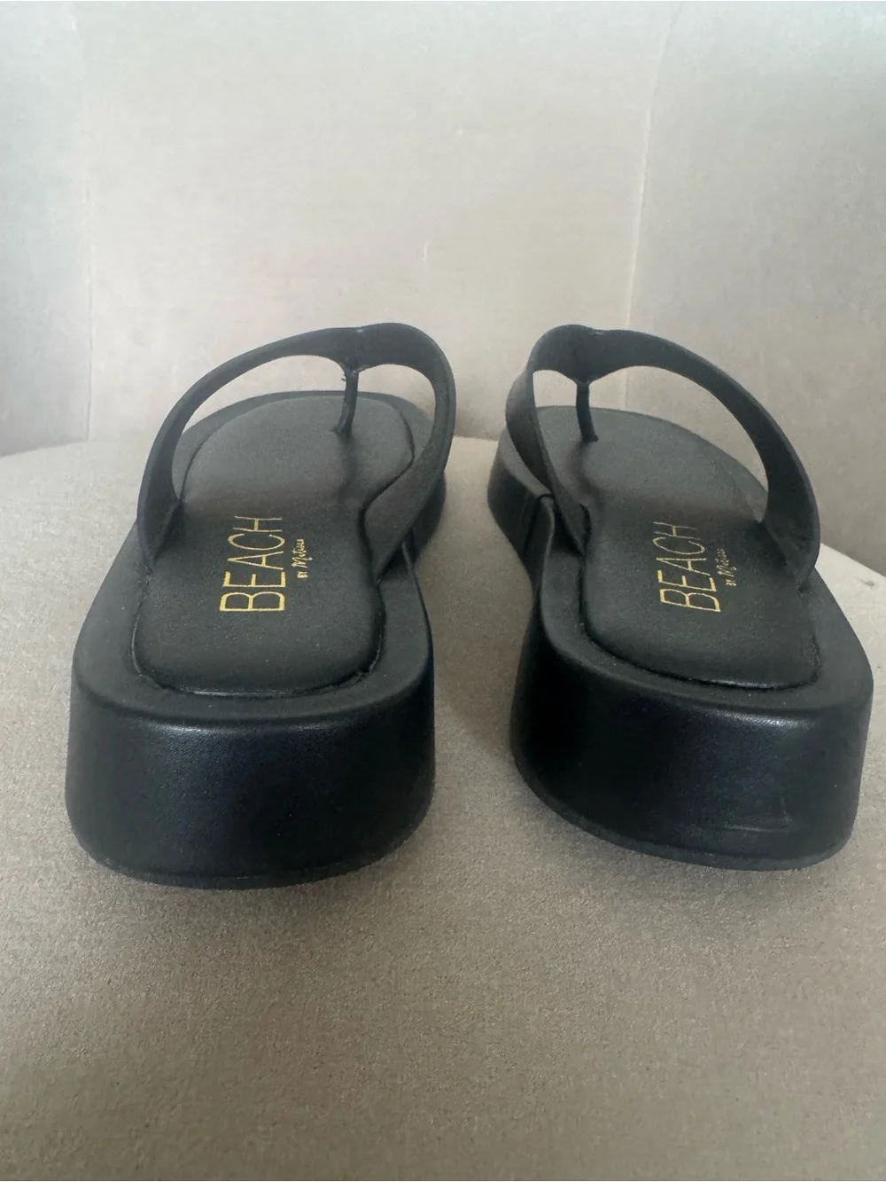 BEACH by Matisse Black Platform Flip Flop Sandals